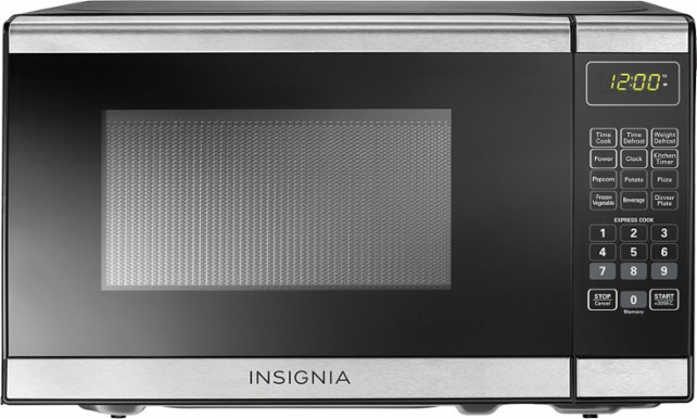 Insignia™ - 0.7 Cu. Ft. Compact Microwave - Stainless Steel - Super 70% Off