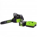 Greenworks  18 in. 80-Volt Cordless Brushless Chainsaw (2.0Ah Battery & Charger Included) - Green