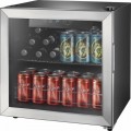 Insignia™ - 48-Can Beverage Cooler - Stainless steel/black