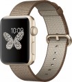 Apple - Apple Watch Series 2 42mm Gold Aluminum Case Toasted Coffee/Caramel Woven Nylon Band - Gold Aluminum